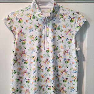 San Soleil Women's cap sleeve golf shirt size Large.  ITEM 1124251GS